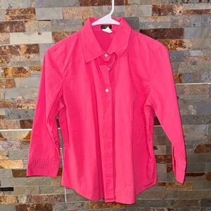 J. Crew Vibrant Pink Button Down Shirt